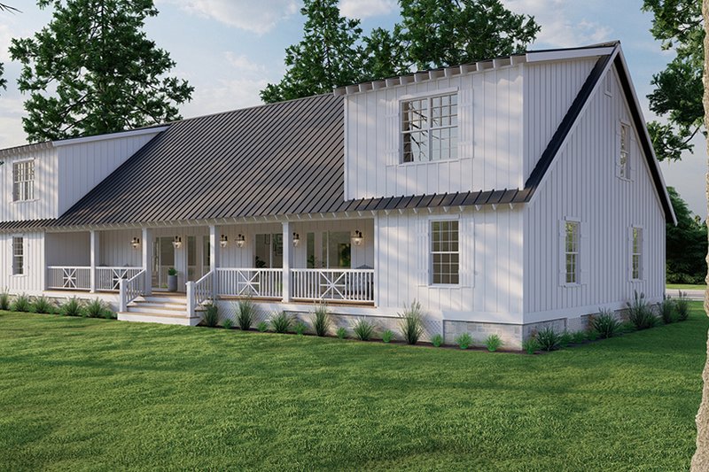 Home Plan - Exterior - Rear Elevation 2 for Cottage House Plan #923-328 - 3 bed, 2 bath