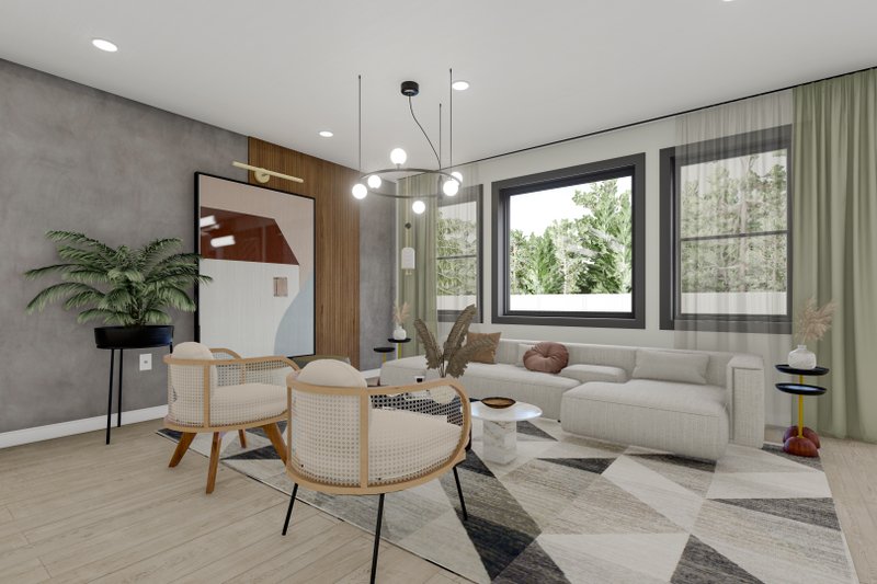 House Plan Design - Interior - Family Room for Ranch House Plan #1060-234 - 3 bed, 2 bath