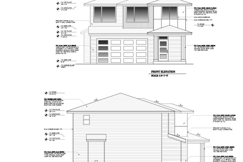 House Design - Exterior - Other Elevation for Prairie House Plan #53-732 - 3 bed, 2.5 bath