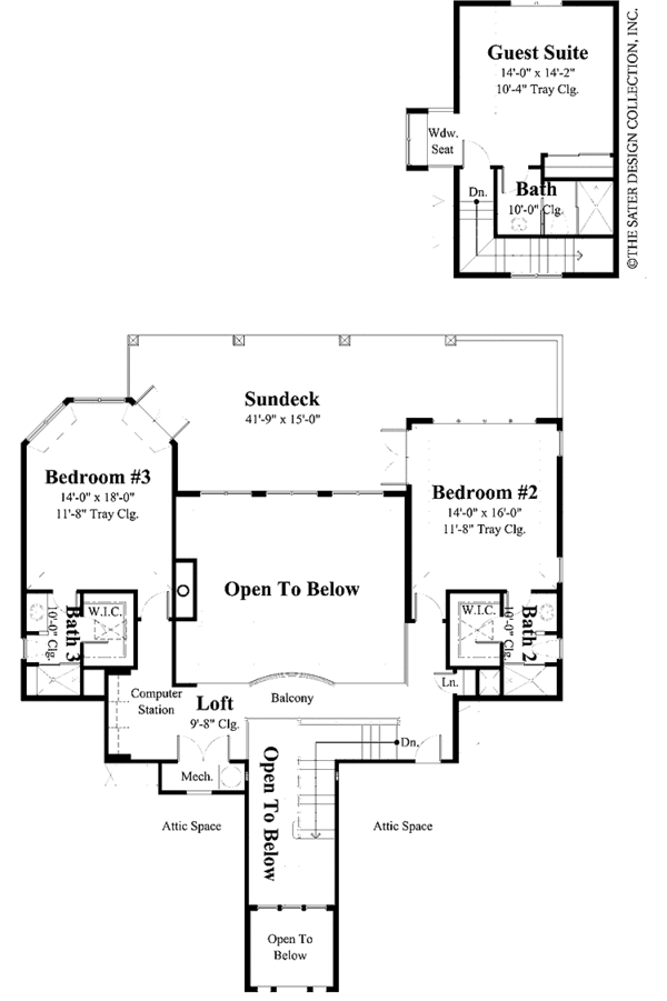 Architectural House Design - Country Floor Plan - Upper Floor Plan #930-408