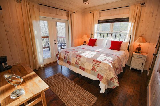 Interior - Master Bedroom for Cabin House Plan #123-119 - 2 bed, 2.5 bath