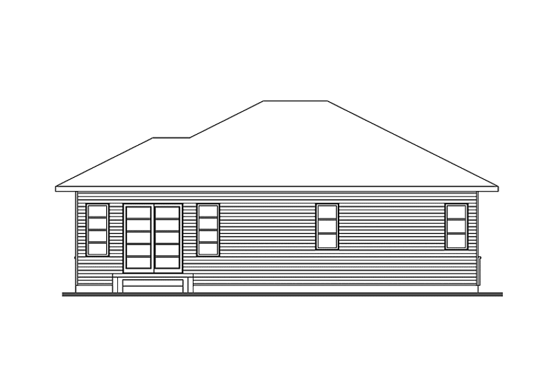 Home Plan - Exterior - Rear Elevation for Contemporary House Plan #23-2523 - 2 bed, 1 bath