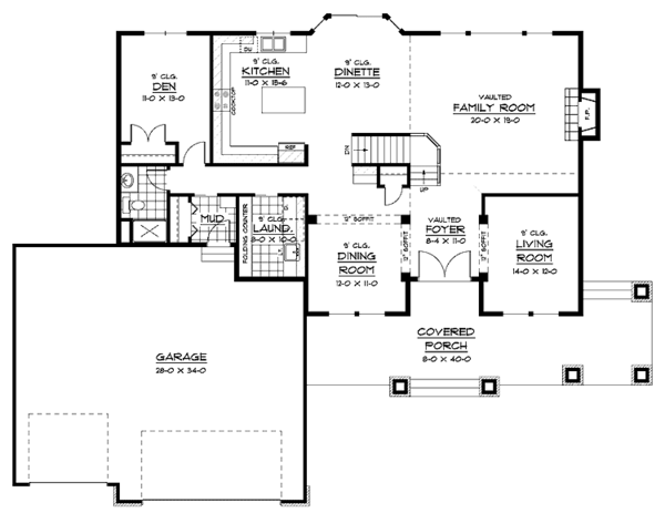 Home Plan - European Floor Plan - Main Floor Plan #51-641