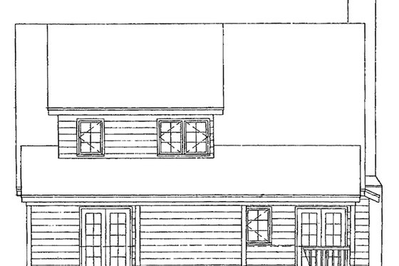Exterior - Rear Elevation 3 for Country House Plan #929-112 - 3 bed, 2 bath