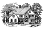European Style House Plan - 5 Beds 4 Baths 3559 Sq/Ft Plan #927-138 Exterior 