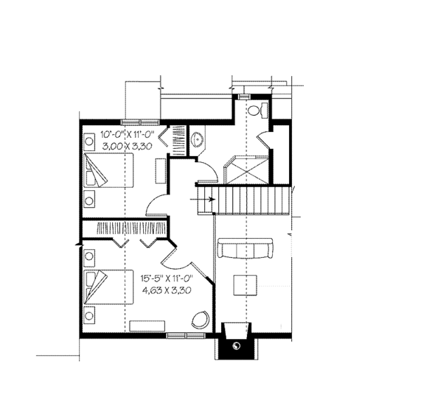 Dream House Plan - Country Floor Plan - Upper Floor Plan #23-2409