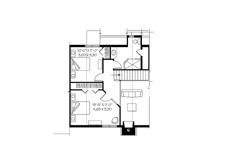Home Plan - Floor Plan - Upper Floor for Country House Plan #23-2409 - 3 bed, 2 bath