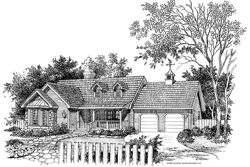 Home Plan - Country Exterior - Front Elevation Plan #929-76