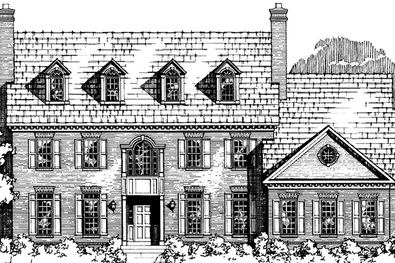 Home Plan - Classical Exterior - Front Elevation Plan #953-49