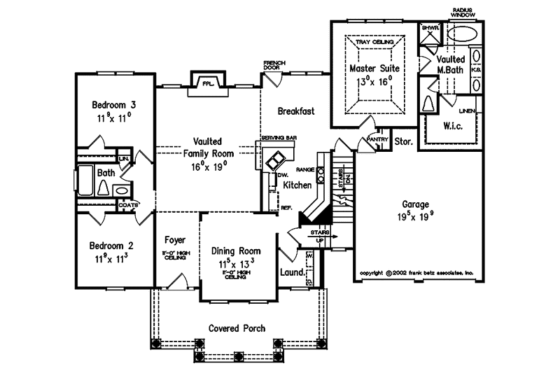 House Blueprint - Floor Plan - Main Floor for Classical House Plan #927-772 - 3 bed, 2 bath