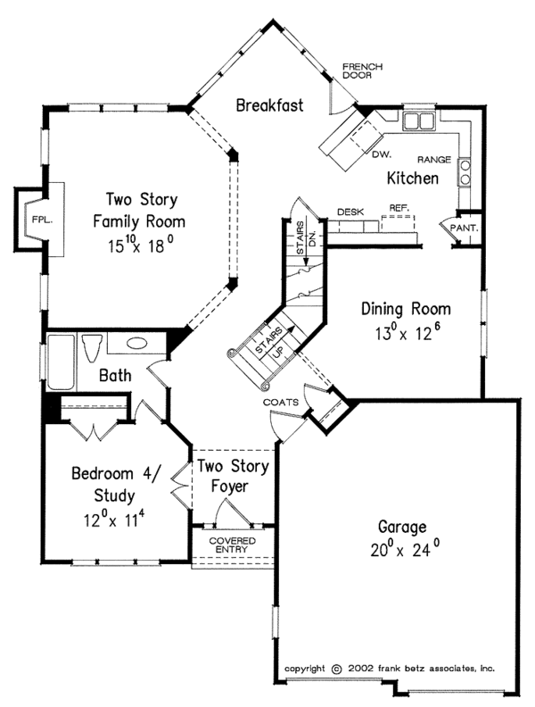 Home Plan - Colonial Floor Plan - Main Floor Plan #927-860