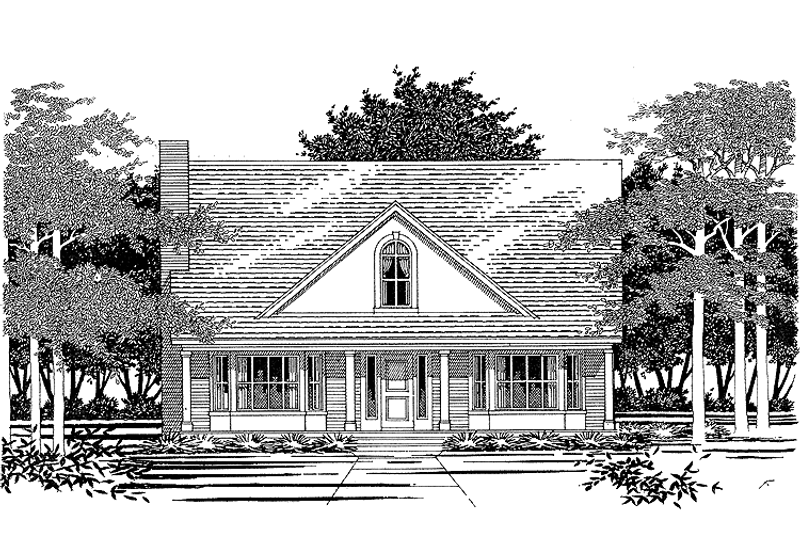 House Blueprint - Country Exterior - Front Elevation Plan #472-235