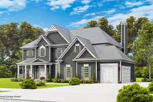 Exterior - Front Elevation 6 for Traditional House Plan #54-324 - 5 bed, 4 bath