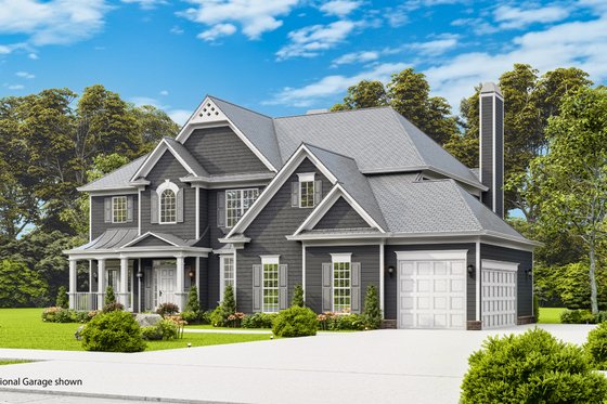 Exterior - Front Elevation 6 for Traditional House Plan #54-324 - 5 bed, 4 bath