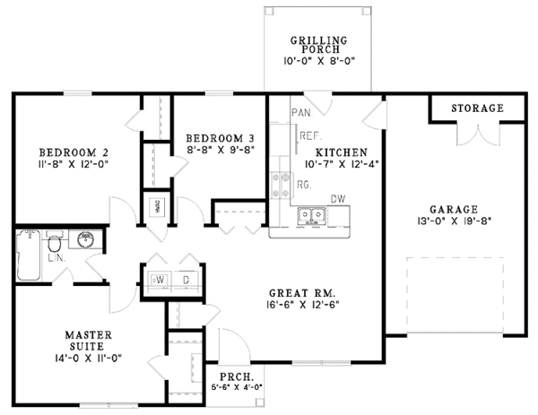House Design - Country Floor Plan - Main Floor Plan #17-3162