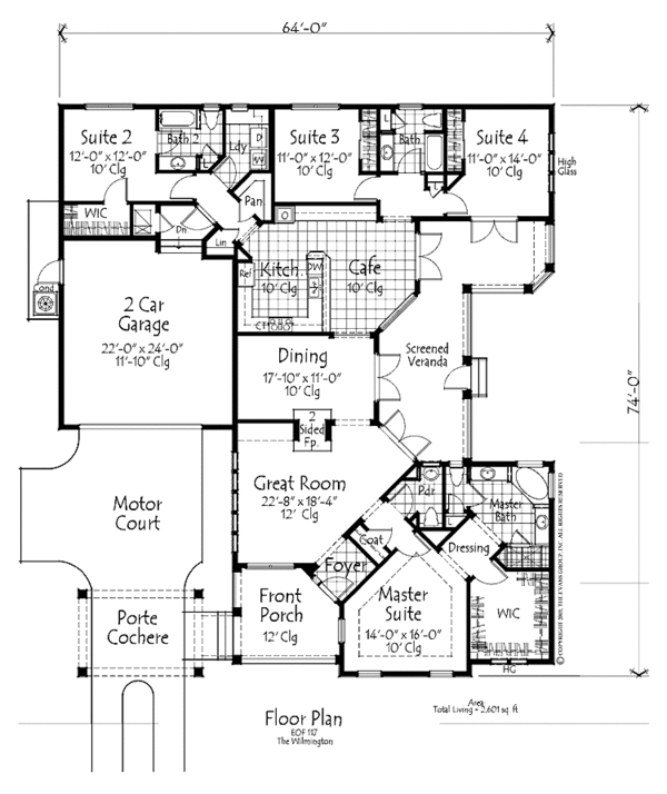 Architectural House Design - Country Floor Plan - Main Floor Plan #1007-20