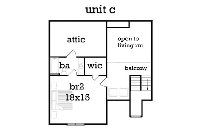 Home Plan - Floor Plan - Upper Floor 2 for Traditional House Plan #45-452 - 6 bed, 6 bath