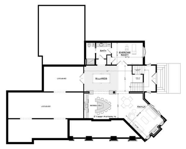 Home Plan - Craftsman Floor Plan - Lower Floor Plan #928-295