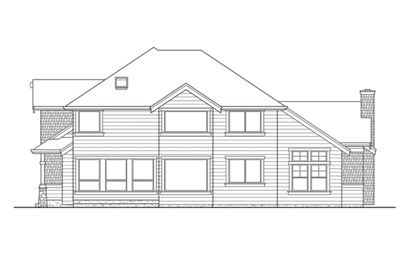House Design - Exterior - Rear Elevation for Craftsman House Plan #132-406 - 4 bed, 2.5 bath