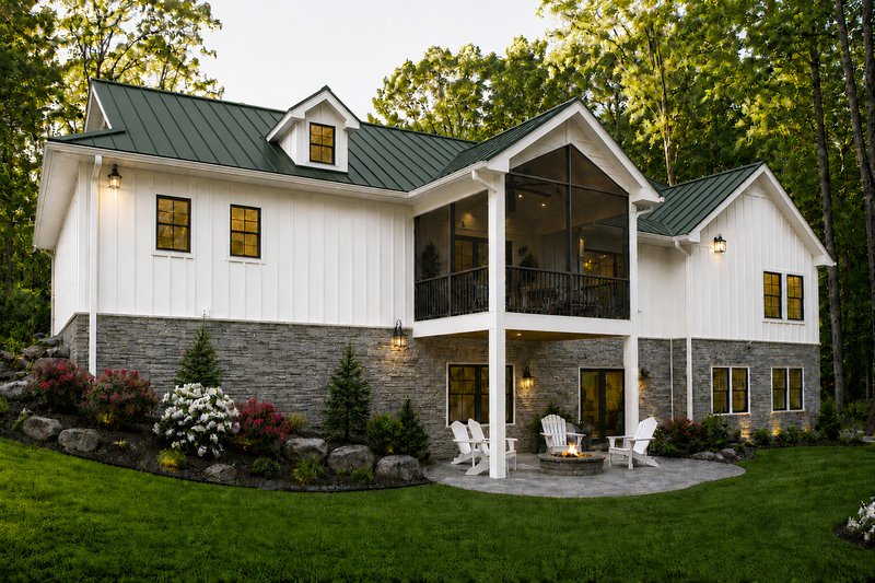 Architectural House Design - Exterior - Rear Elevation 2 for Farmhouse House Plan #928-429 - 2 bed, 2.5 bath