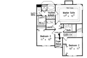 Colonial Style House Plan - 3 Beds 2.5 Baths 1675 Sq/Ft Plan #927-45 Floor 