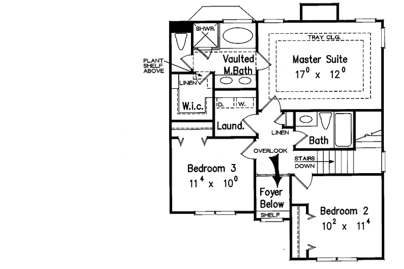 Dream House Plan - Floor Plan - Upper Floor 1 for Colonial House Plan #927-45 - 3 bed, 2.5 bath