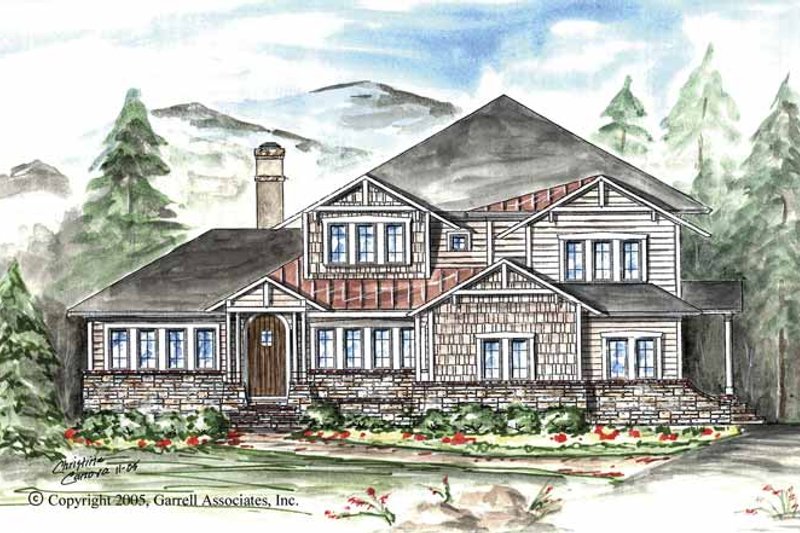 Dream House Plan - Craftsman Exterior - Front Elevation Plan #54-264