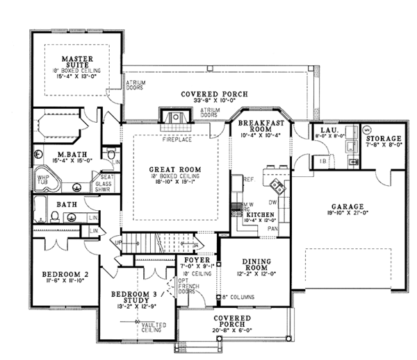 House Design - Country Floor Plan - Main Floor Plan #17-2724