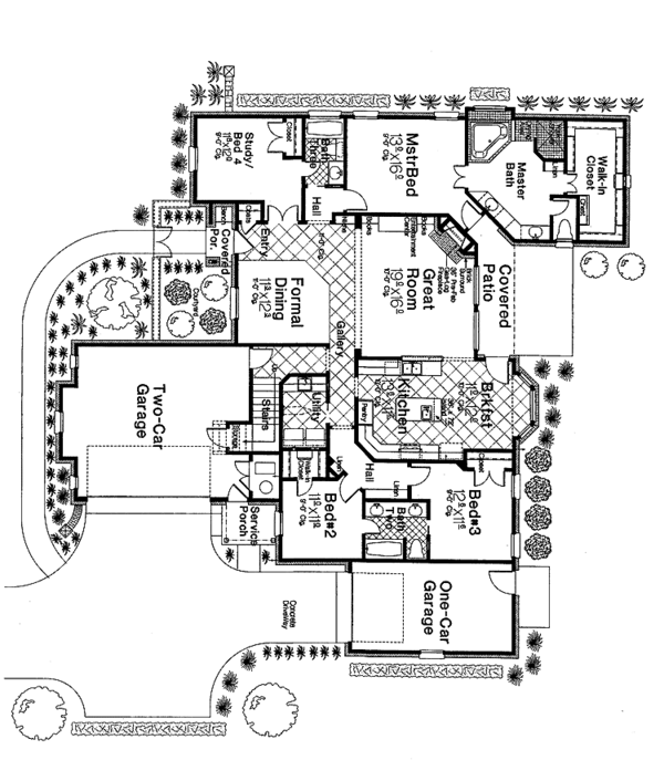Home Plan - Country Floor Plan - Main Floor Plan #310-1205
