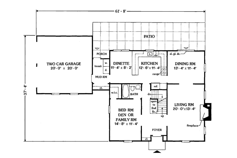 House Plan Design - Floor Plan - Main Floor for Colonial House Plan #456-115 - 3 bed, 3 bath