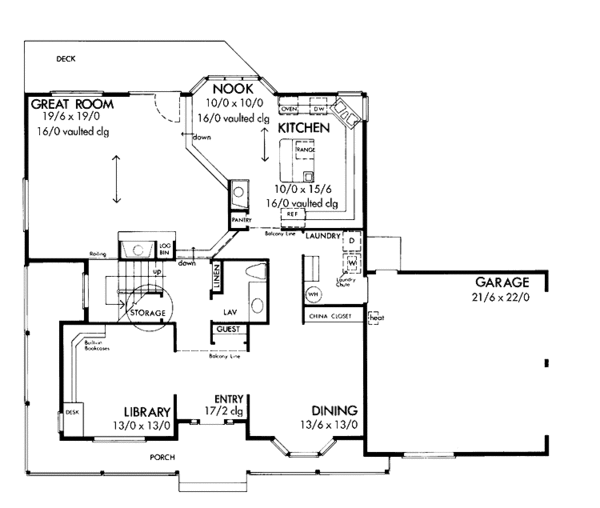 House Plan Design - Prairie Floor Plan - Main Floor Plan #320-1321
