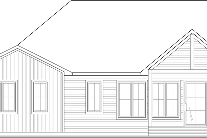 Architectural House Design - Exterior - Rear Elevation for Farmhouse House Plan #23-2854 - 2 bed, 1 bath