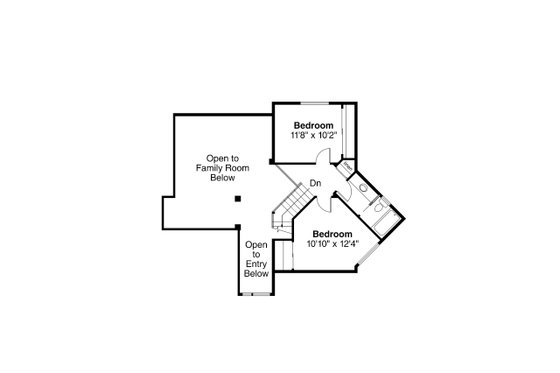 Floor Plan - Upper Floor for Ranch House Plan #124-129 - 3 bed, 2.5 bath