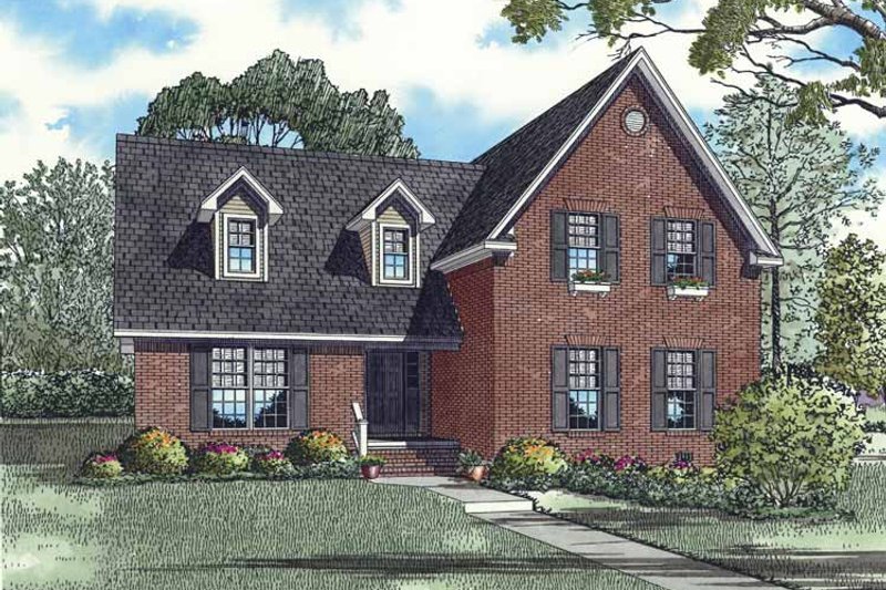 Architectural House Design - Traditional Exterior - Front Elevation Plan #17-3293