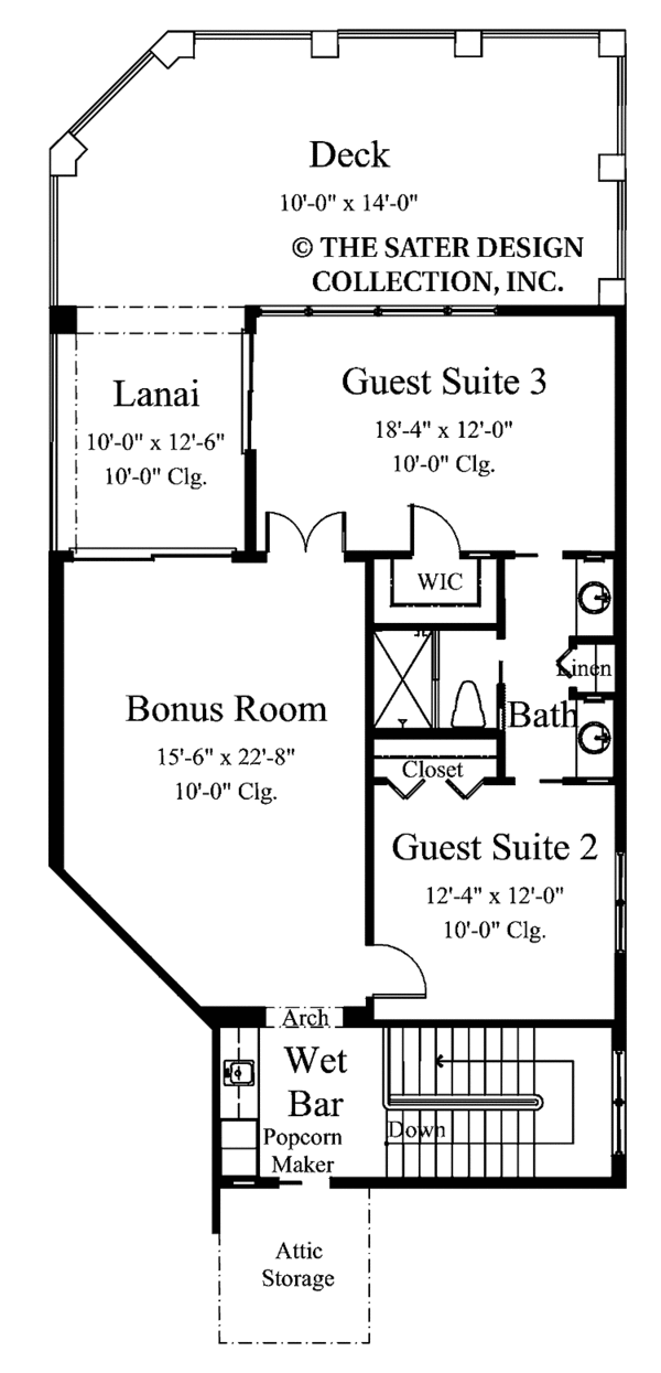 Dream House Plan - Mediterranean Floor Plan - Upper Floor Plan #930-337