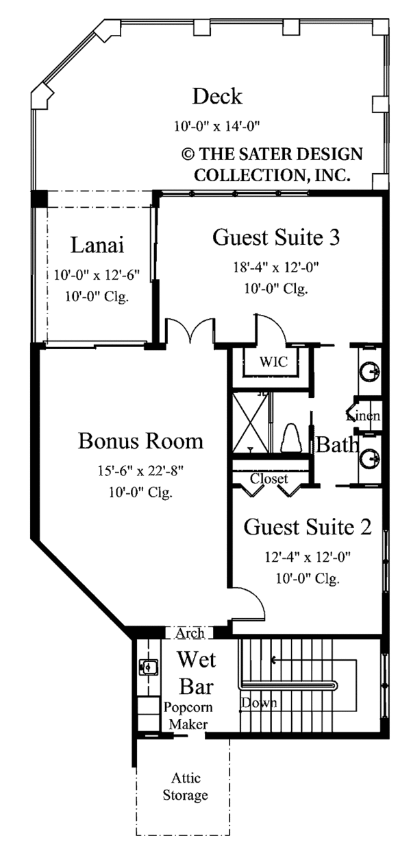 Home Plan - Mediterranean Floor Plan - Upper Floor Plan #930-337