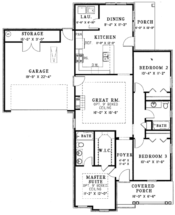 House Plan Design - Country Floor Plan - Main Floor Plan #17-3259