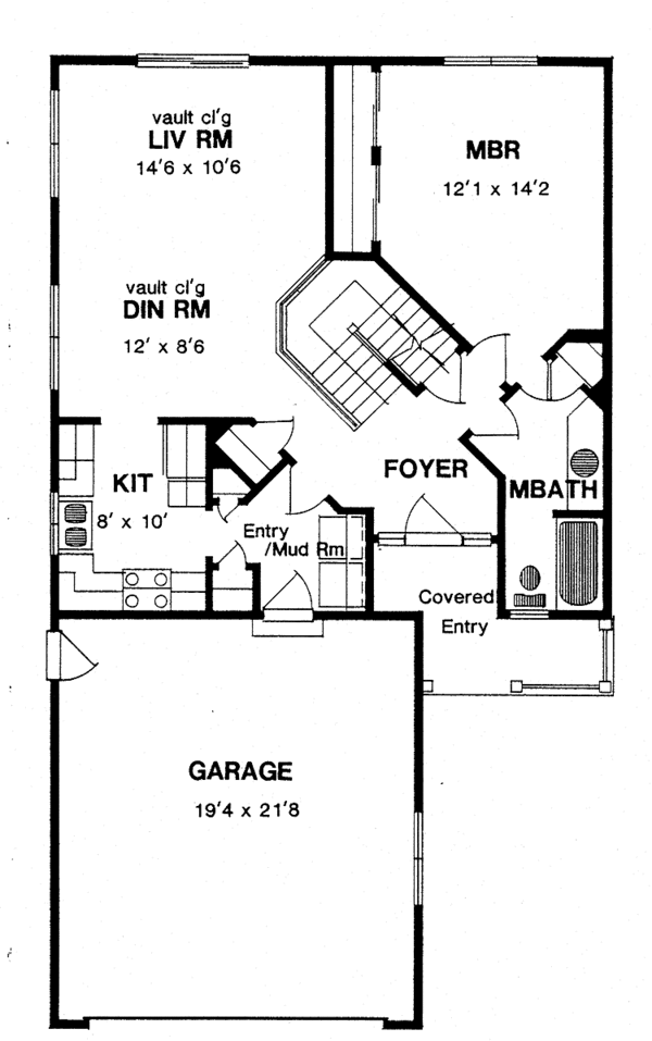 Architectural House Design - Victorian Floor Plan - Main Floor Plan #316-199
