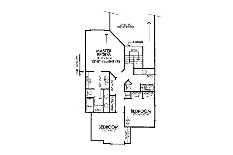 Dream House Plan - Floor Plan - Upper Floor for Contemporary House Plan #320-1008 - 3 bed, 2.5 bath