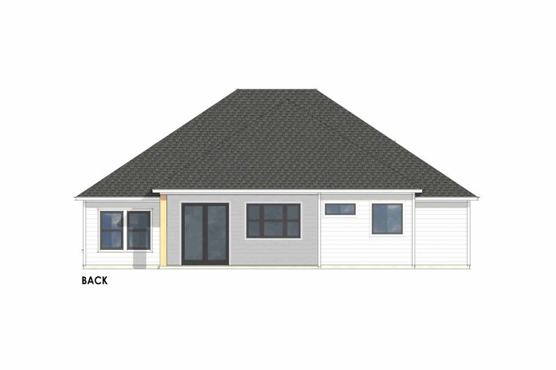 Dream House Plan - Exterior - Rear Elevation 1 for Country House Plan #1096-114 - 3 bed, 2 bath