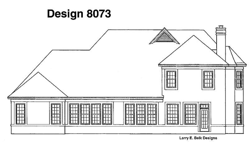 Architectural House Design - Exterior - Rear Elevation for European House Plan #952-69 - 4 bed, 2.5 bath