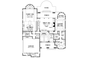 Floor Plan - Main Floor for Traditional House Plan #929-828 - 4 bed, 4.5 bath