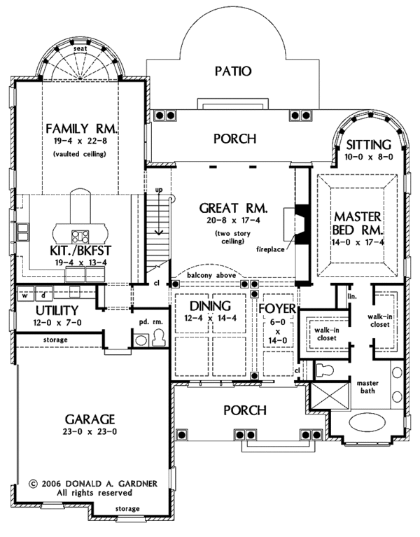 House Plan Design - Traditional Floor Plan - Main Floor Plan #929-828