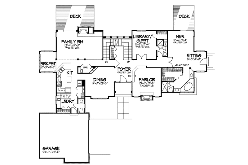 Home Plan - Floor Plan - Main Floor for Traditional House Plan #320-697 - 3 bed, 3.5 bath
