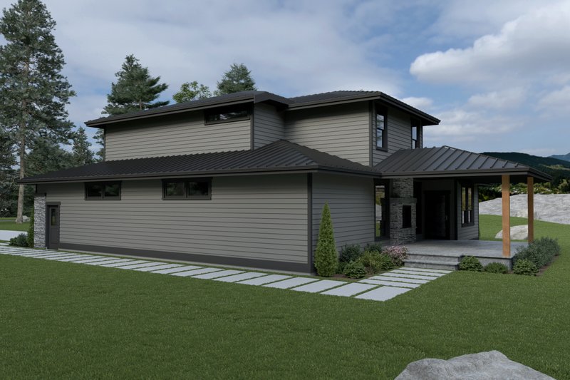 Dream House Plan - Exterior - Other Elevation 1 for Contemporary House Plan #1070-18 - 3 bed, 2.5 bath