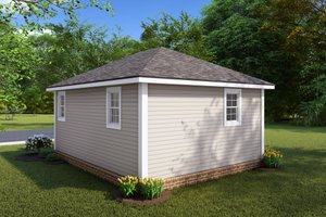 Exterior - Rear Elevation for Cottage House Plan #513-2242 - 1 bed, 1 bath