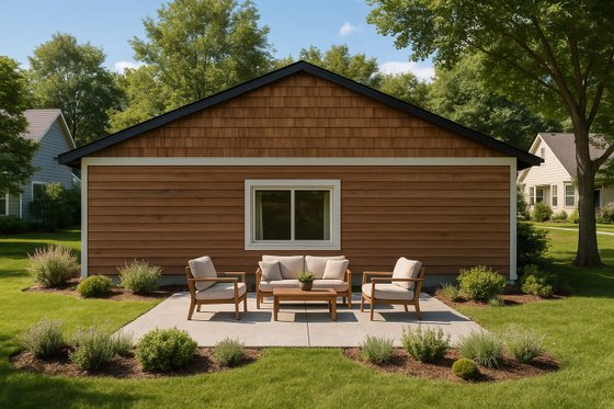 Exterior - Front Elevation 3 for Craftsman House Plan #112-320 - 2 bed, 2 bath