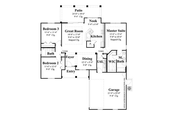 Floor Plan - Main Floor for Country House Plan #930-362 - 3 bed, 2 bath