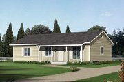 Ranch Style House Plan - 3 Beds 2 Baths 1288 Sq/Ft Plan #57-233 