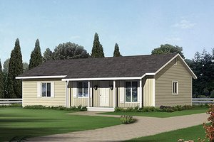 Ranch Exterior - Front Elevation Plan #57-233